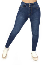 MRP-21635 Medium Denim Tobillero Jean by Maripily Rivera