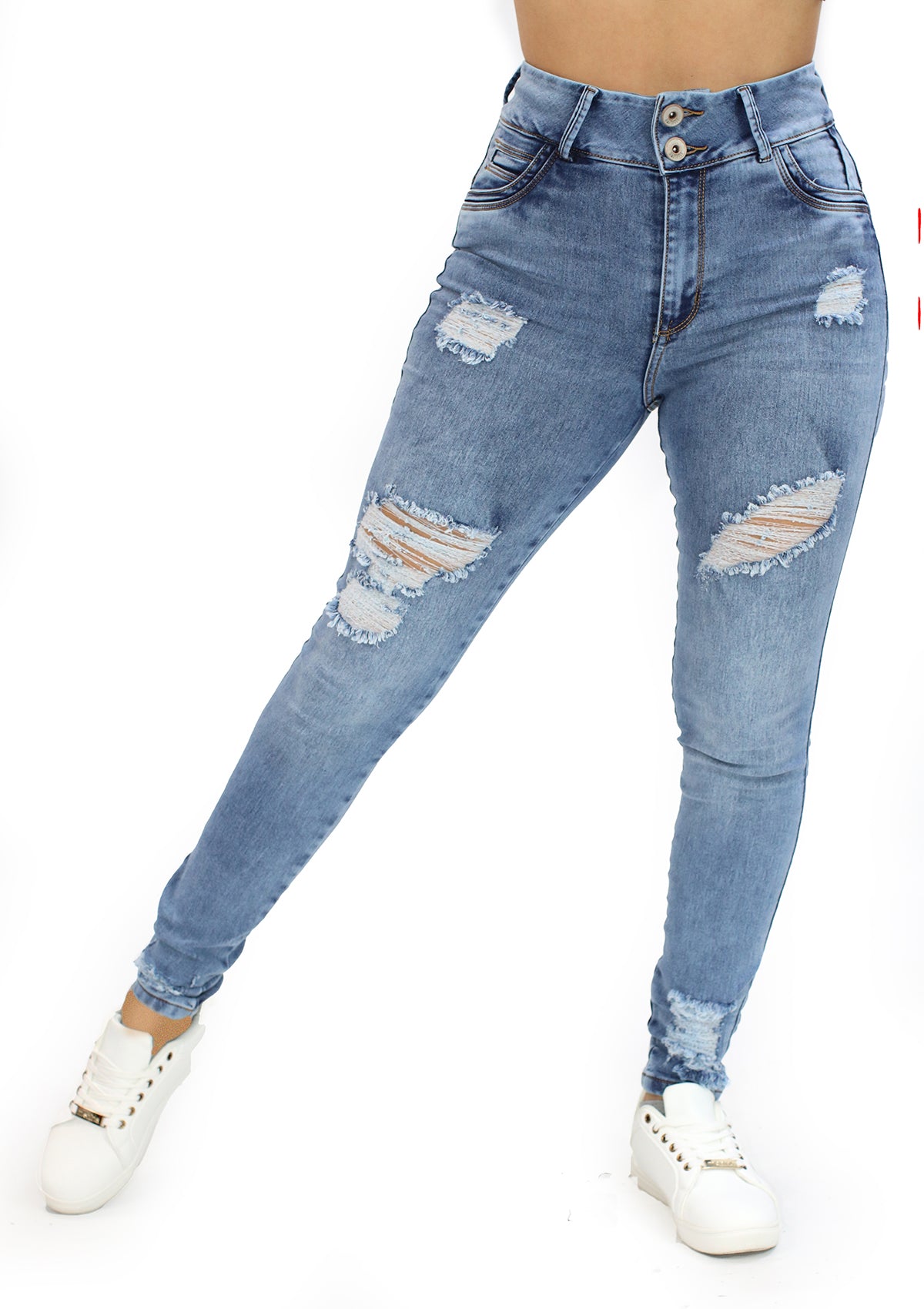 MRP-21638 Light Denim Skinny Jean by Maripily Rivera