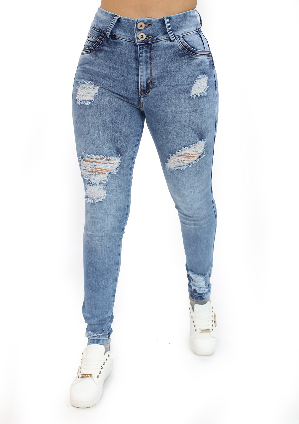 MRP-21638 Light Denim Skinny Jean by Maripily Rivera