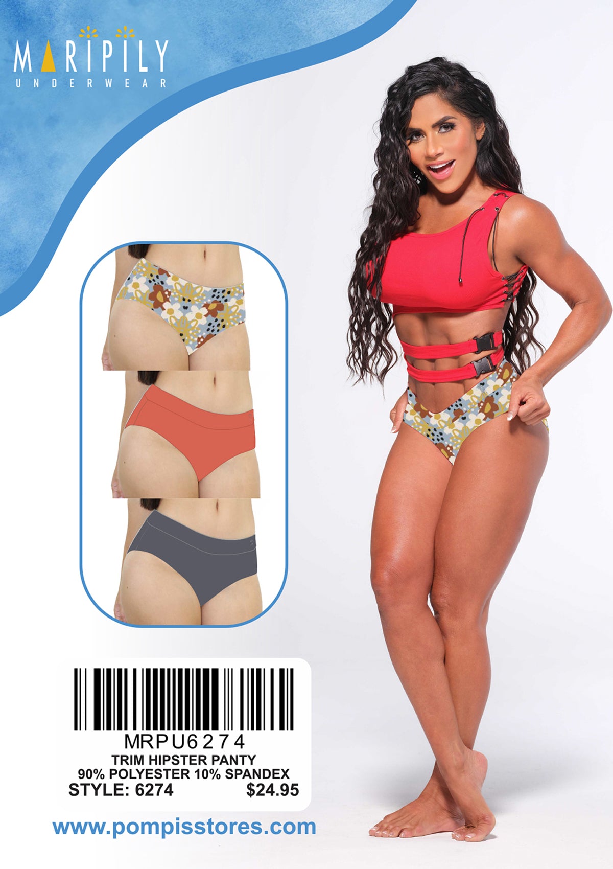 MRP-U6274 Trim Hipster Panty by Maripily