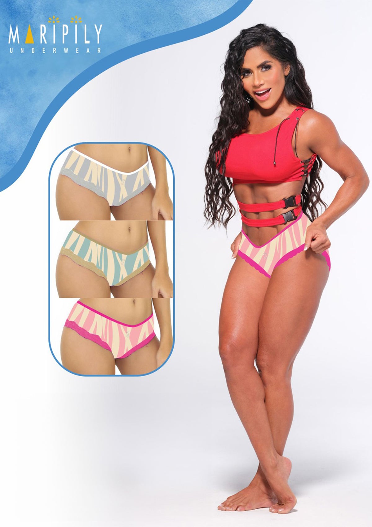 MRP-U6284-B Sexy Trim Cheeky Panty by Maripily