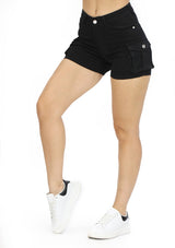 NDHS057 Black Denim Short de Mujer