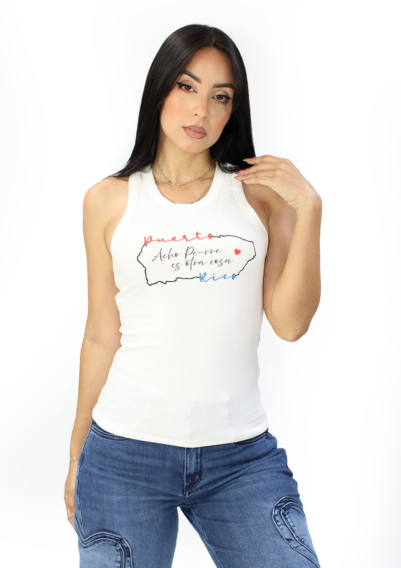 NY-6482 White Acho P-erre es otra cosa T-Shirt de Mujer