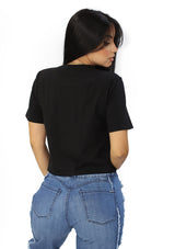 NY-6482C Black Acho P-erre es otra cosa T-Shirt de Mujer
