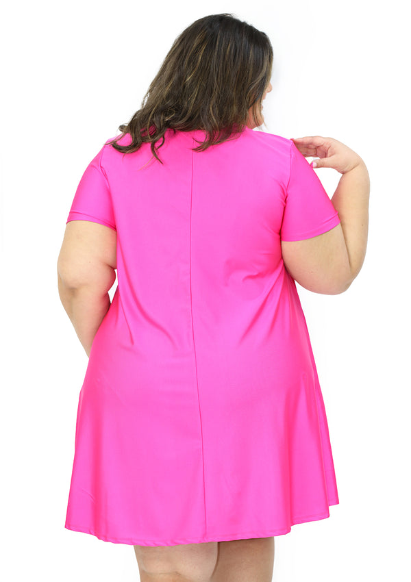 NYD1443PL Fuchsia Traje de Mujer Plus