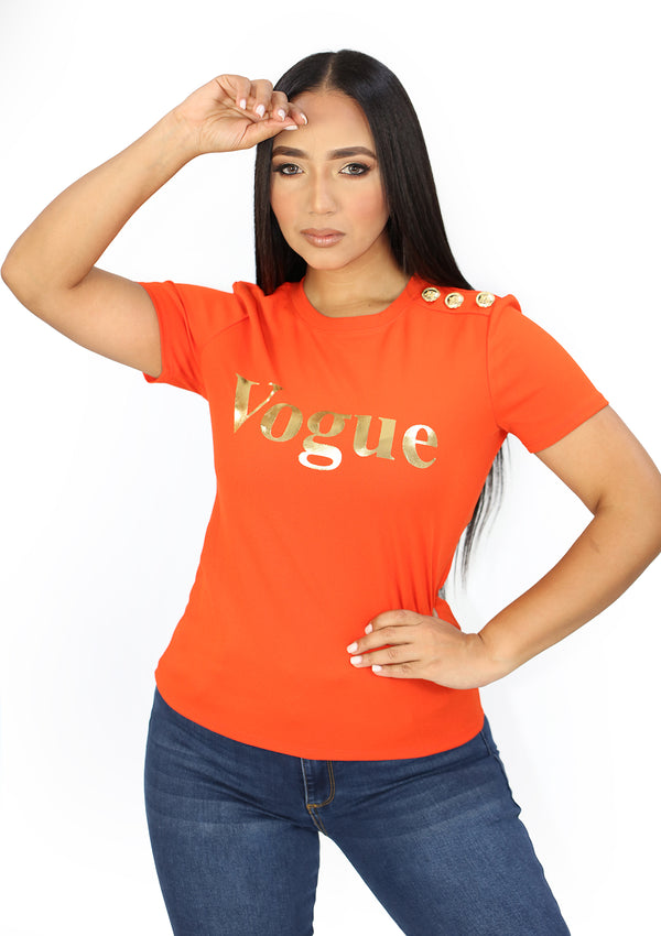 NYT1389 Orange Blusa de Mujer