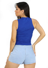 NYT938 Blue Blusa de Mujer