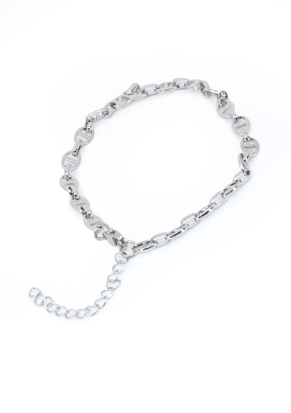 PP-3441-A Silver Stainless Steel Tobillera de Mujer