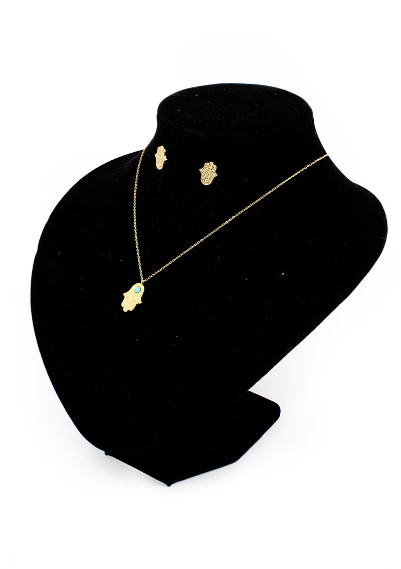 PP-3460-E Gold Hand Set Cadena Charm & Pantallas