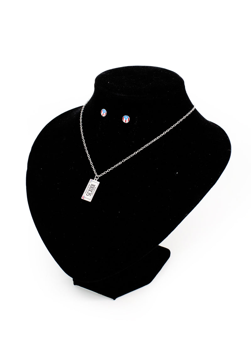 PP-3460-B Silver 100X35 Set Cadena Charm & Pantallas