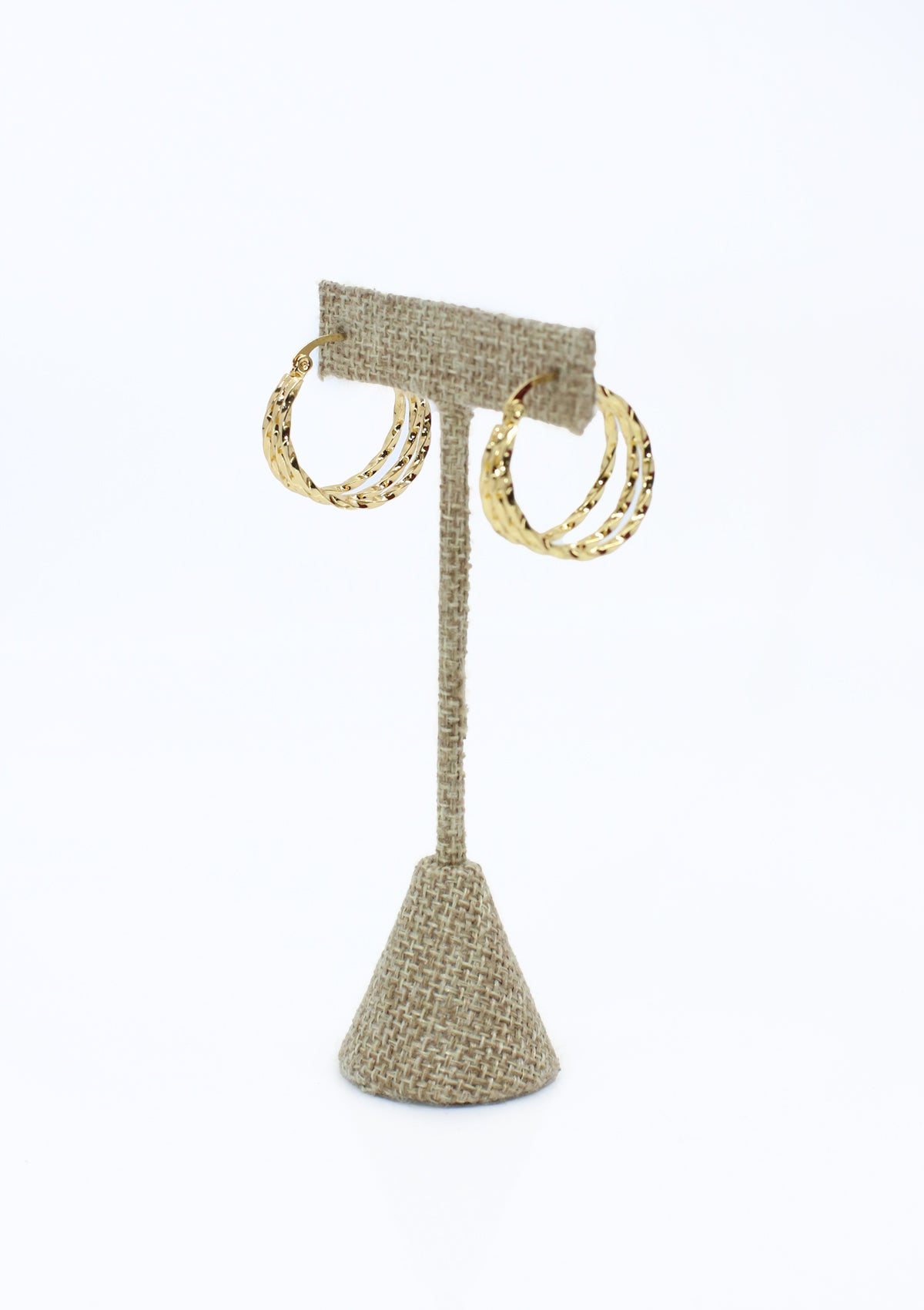 PP-3468-D Gold Argollas Pantalla de Mujer