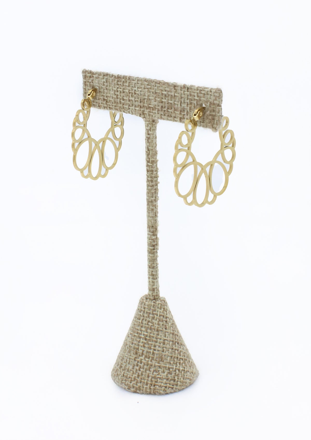 PP-3468-C Gold Argollas Pantalla de Mujer