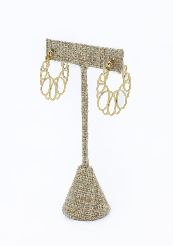 PP-3468-C Gold Argollas Pantalla de Mujer