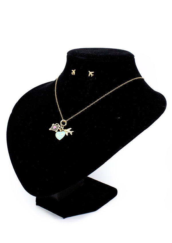 PP-3476-B Gold Vacay On Cadena Charm & Pantallas