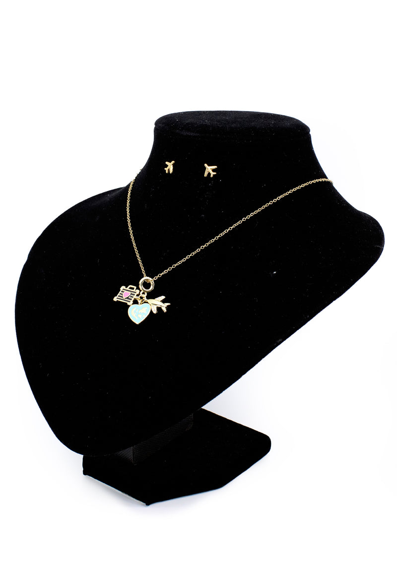 PP-3476-B Gold Vacay On Cadena Charm & Pantallas