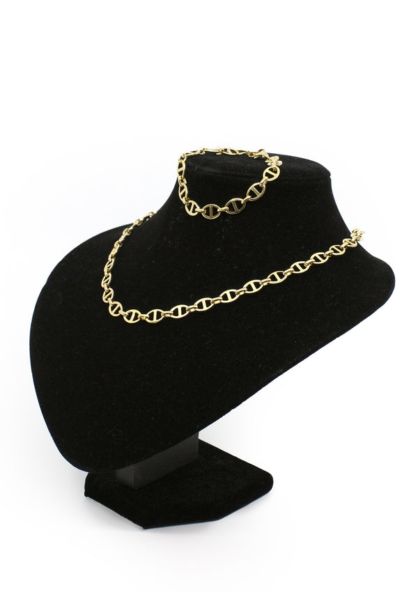 PP-3494 Gold Set Cadena & Pulsera