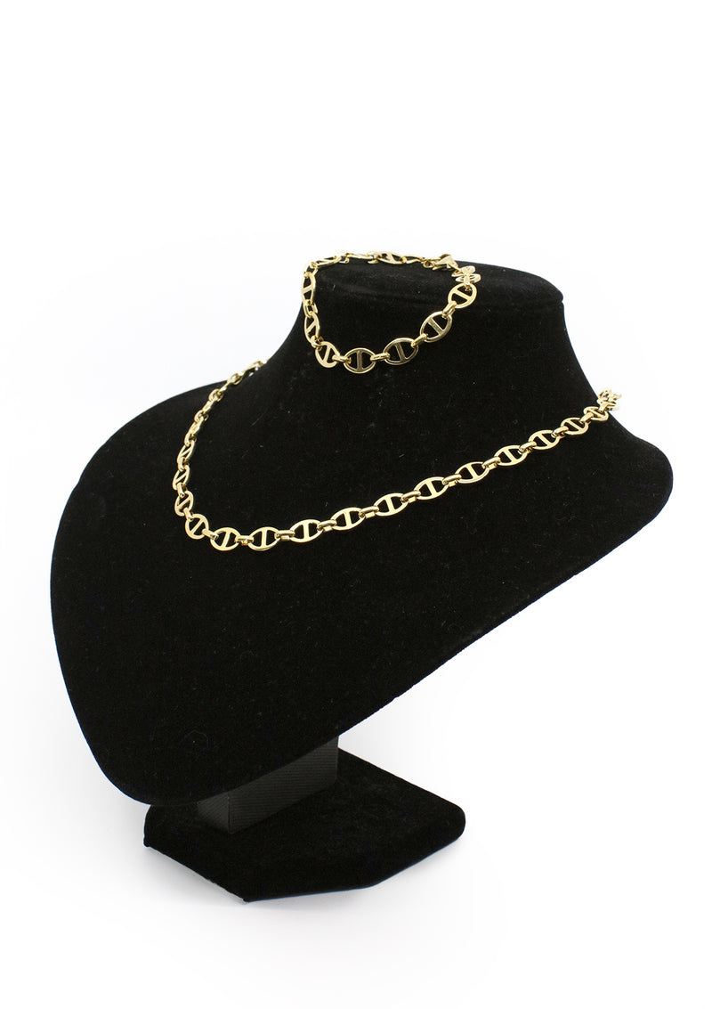 PP-3494 Gold Set Cadena & Pulsera