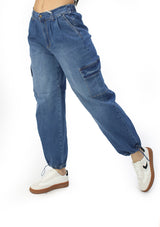 RE-25276-SU Denim Cargo Jogger de Mujer
