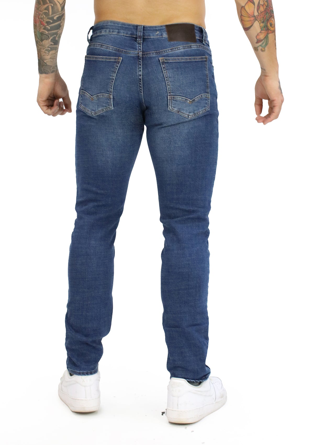 RN-001 Medium Denim Slim Fit Jeans Mens by Renness
