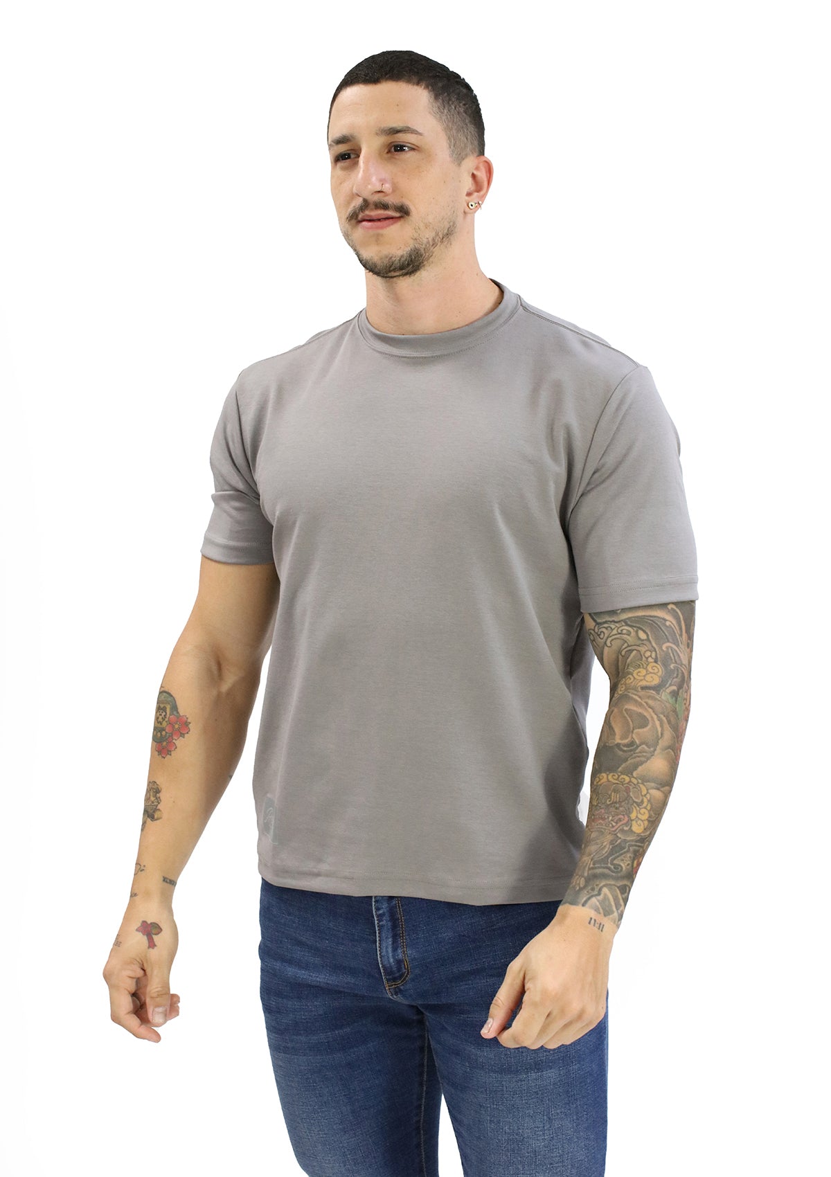 RN-002 Gray Men's T-Shirt by Renness