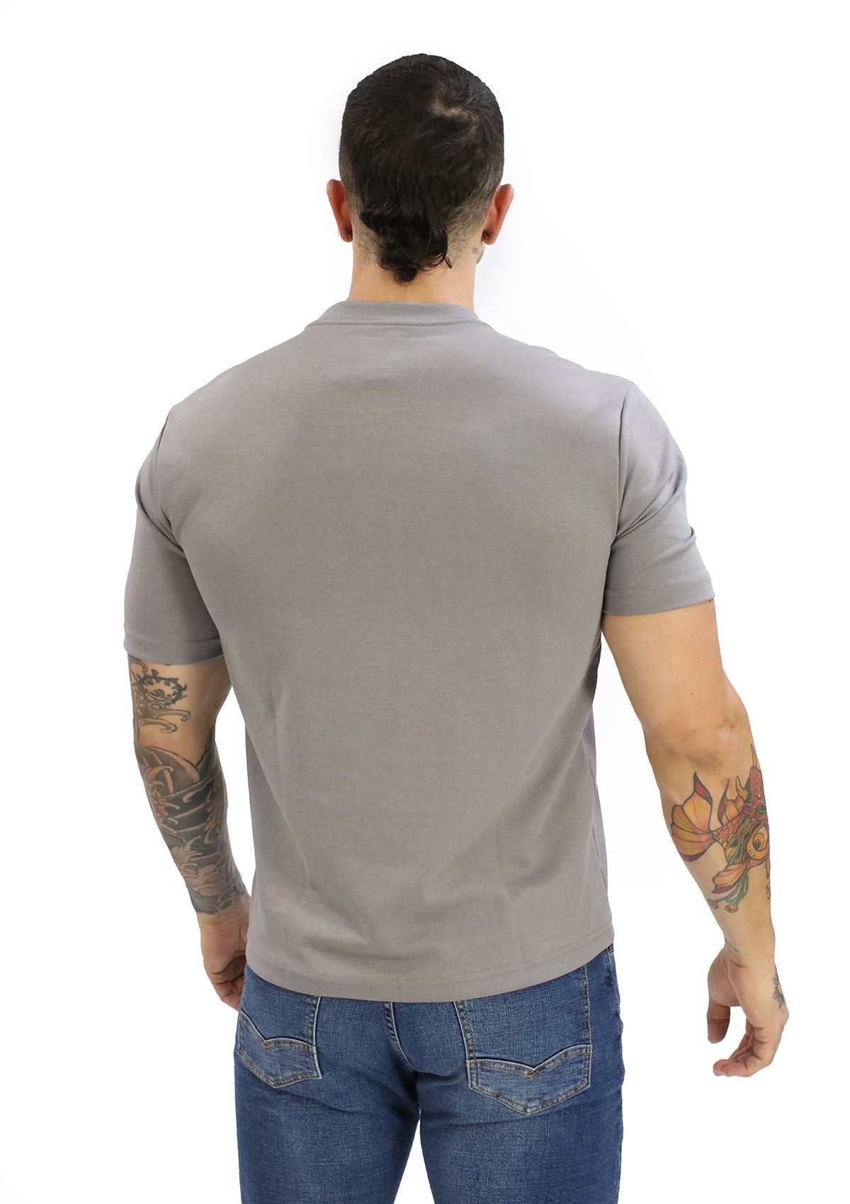 RN-002 Gray Men's T-Shirt by Renness