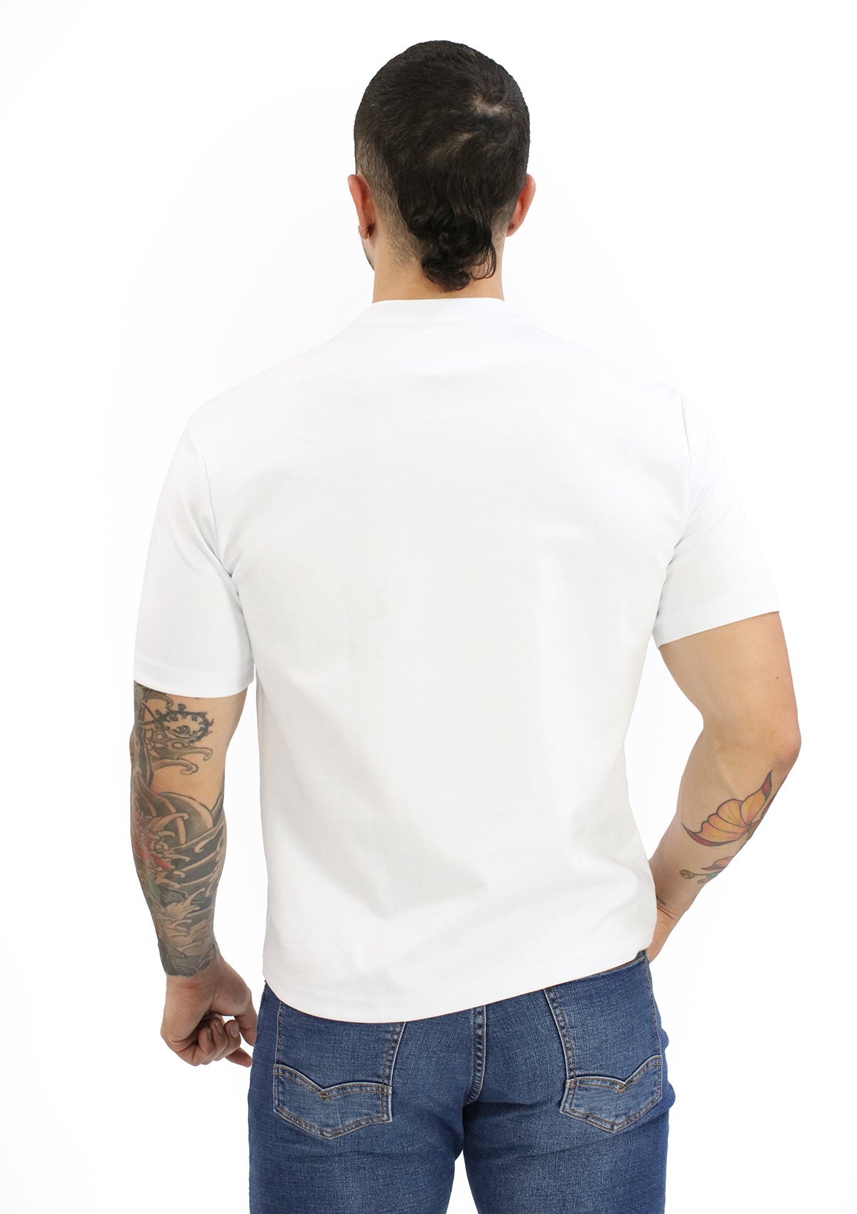 RN-002 White Men's T-Shirt by Renness