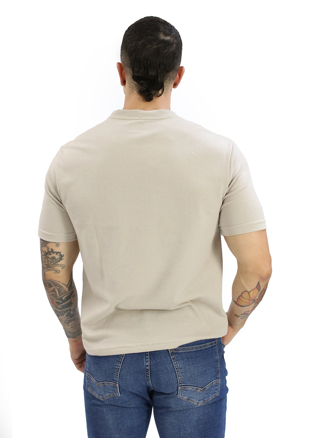 RN-003 Beige Men's T-Shirt by Renness