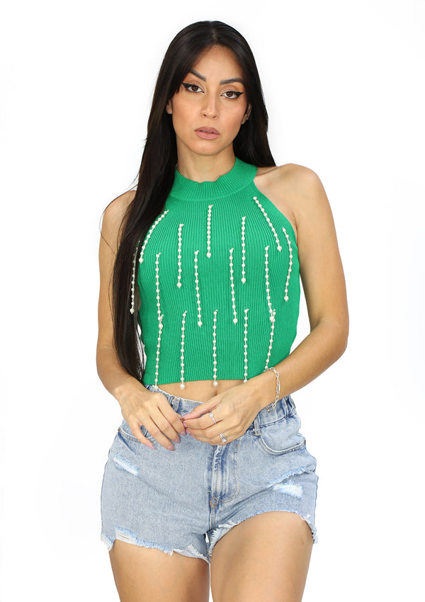RUJX590 Green Blusa de Mujer