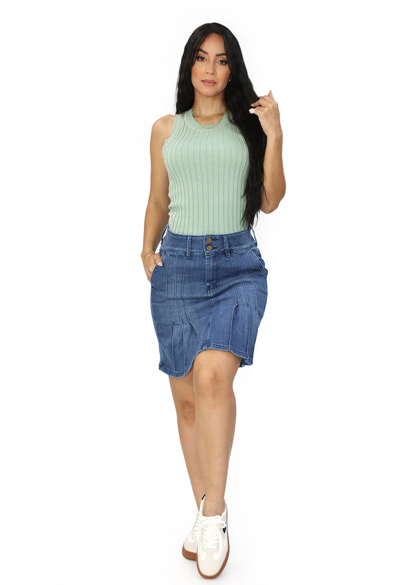 SC-2030 Medium Denim Skirt Woman by Scarcha