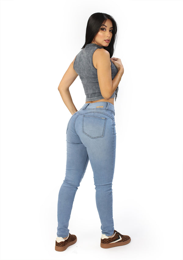 SC-21474 Light Denim Skinny Jean by Scarcha