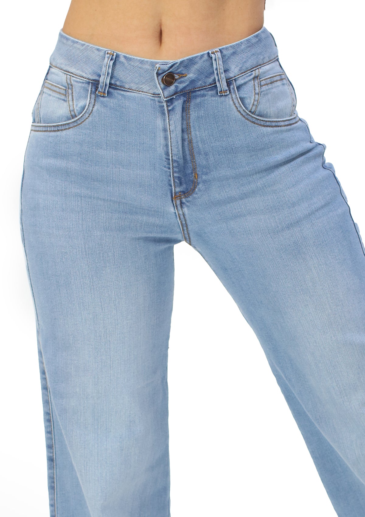 SC-21494 Light Denim Straight Fit Jean by Scarcha