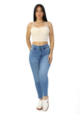 SC-21503 Medium Denim Tobillero Jean by Scarcha
