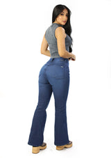 SC-21508 Dark Denim Flare Fit Jean by Scarcha