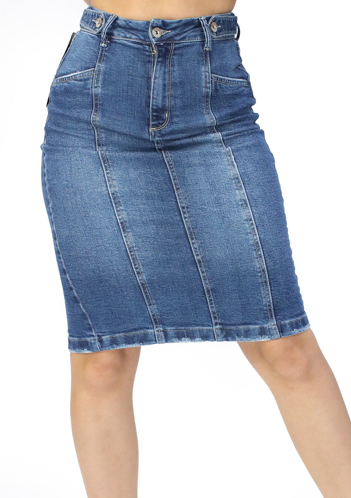 SC-21527 Medium Denim Skirt Woman by Scarcha