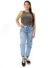 SC-21535 Light Denim Jogger Jean by Scarcha