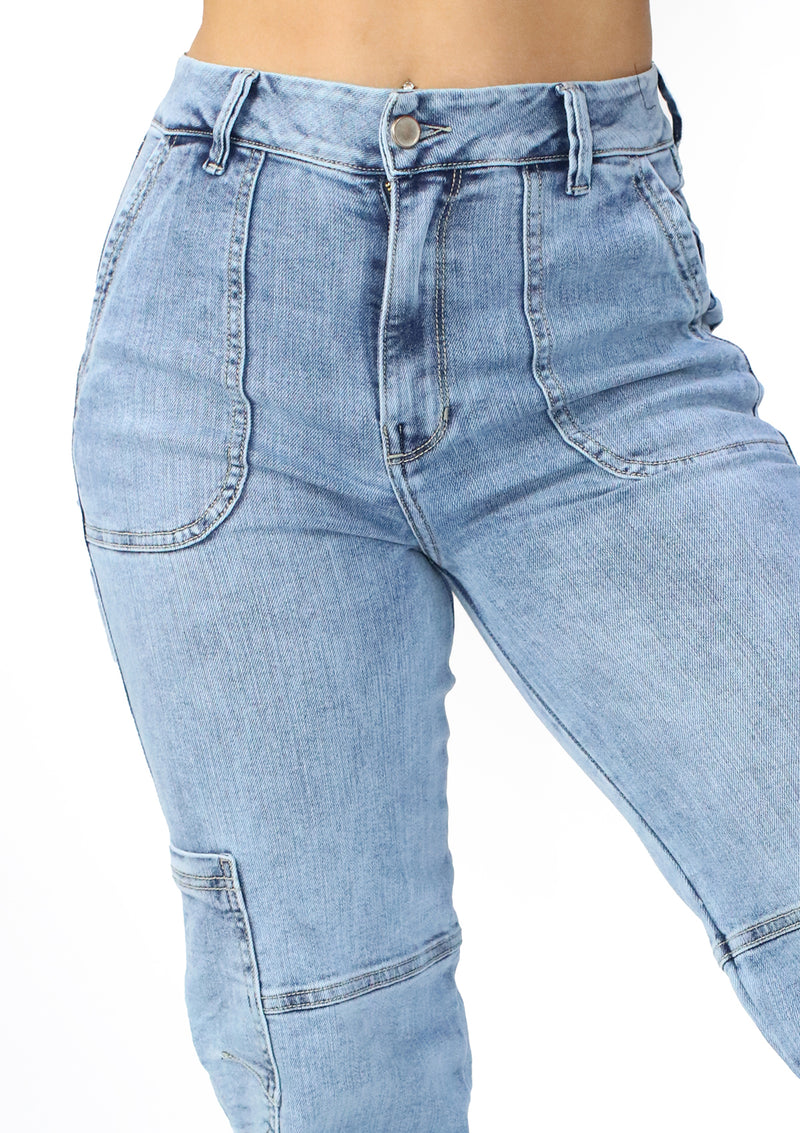 SC-21535 Light Denim Jogger Jean by Scarcha