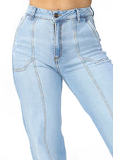 SC-21537 Light Denim Straight Fit Jean by Scarcha
