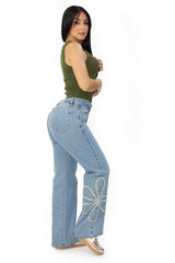 SC-21540 Light Denim Straight Fit Jean by Scarcha
