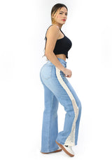 SC-21545 Light Denim Wide Leg Jean by Scarcha