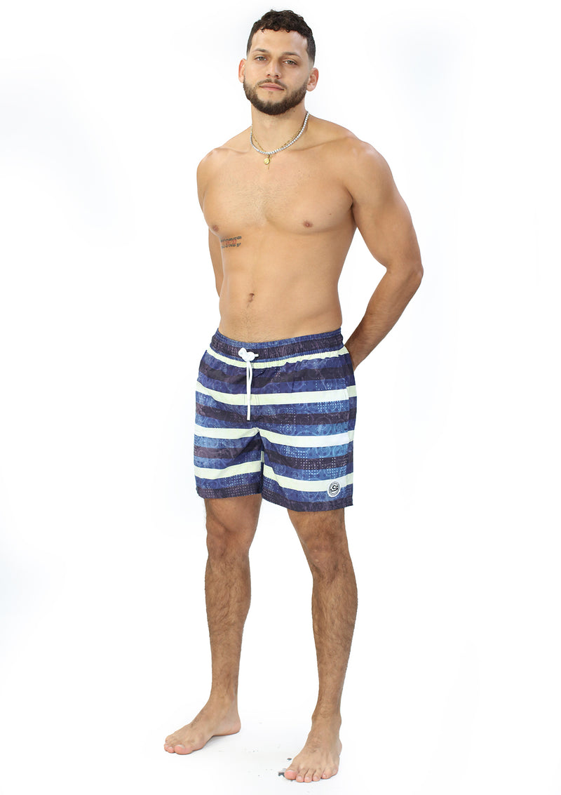 SL-01824 Coral Stripes Swimwear Trunks Men by Surflife Wear