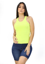 SM10235TSN Neon Green Blusa de Mujer