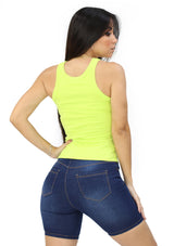 SM10235TSN Neon Green Blusa de Mujer