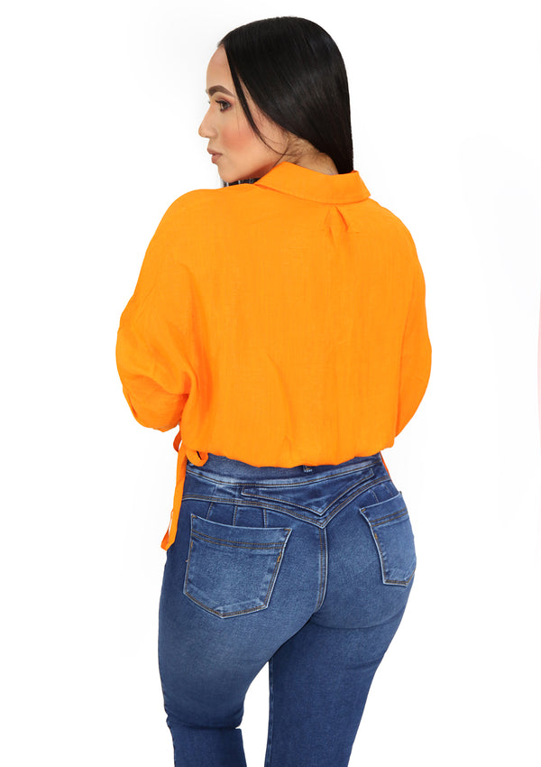 SM10249TN Orange Blusa de Mujer