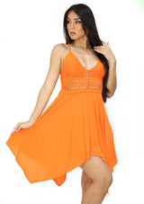 SM4877DN Orange Boho Traje de Mujer