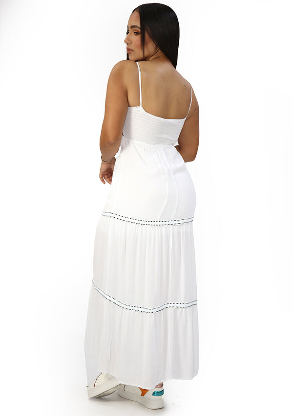 SM4878DN White Boho Traje de Mujer