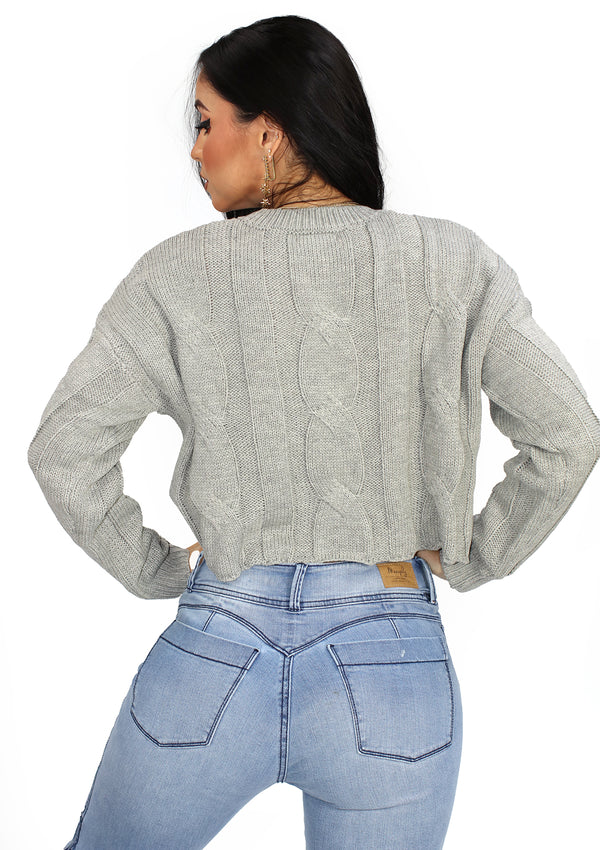 SM-90225-WJ Grey Sweatshirt de Mujer