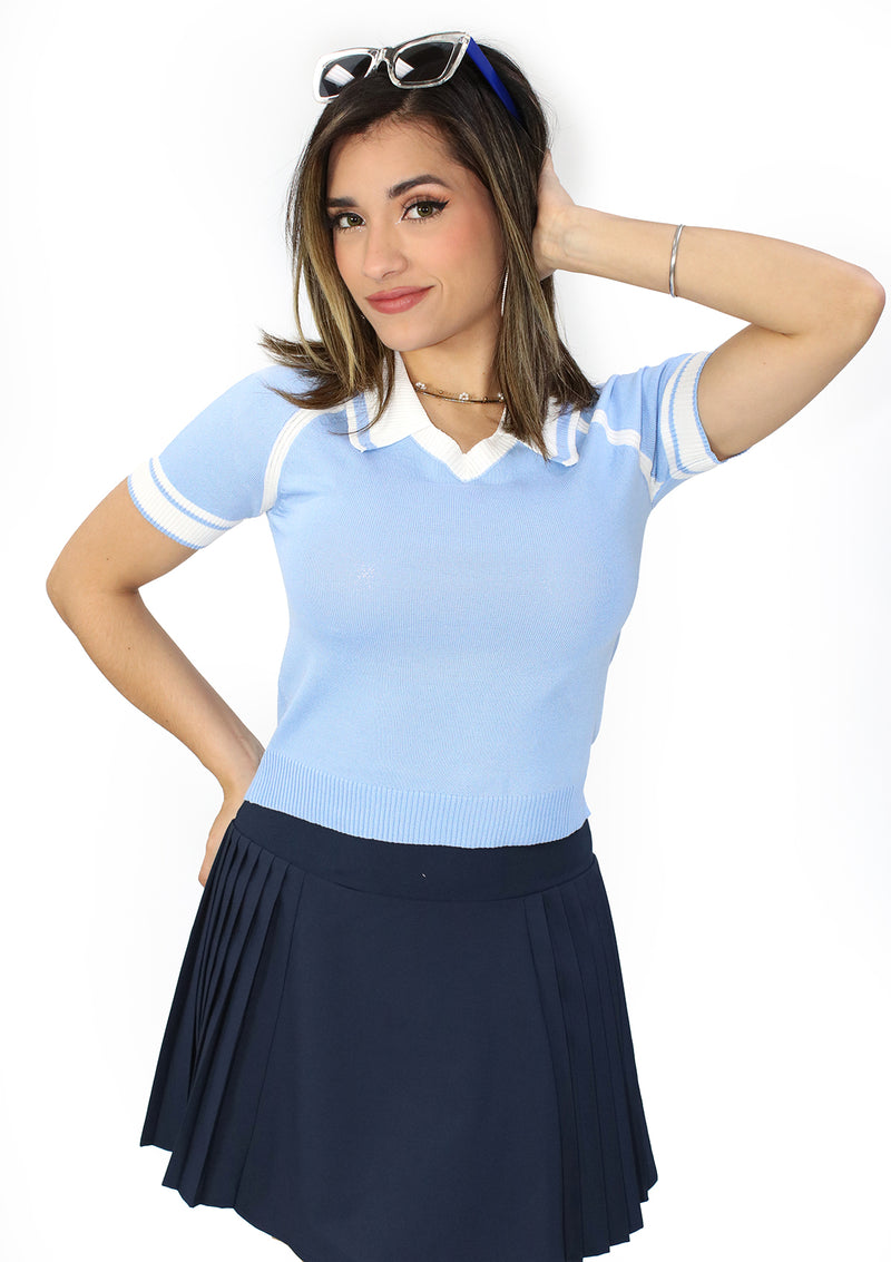 SM-90271-WN Blue Blusa de Mujer