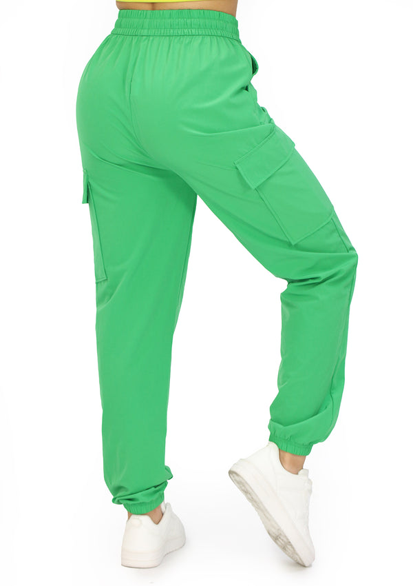 SUCJK305 Green Pantalón Cargo Jogger de Mujer