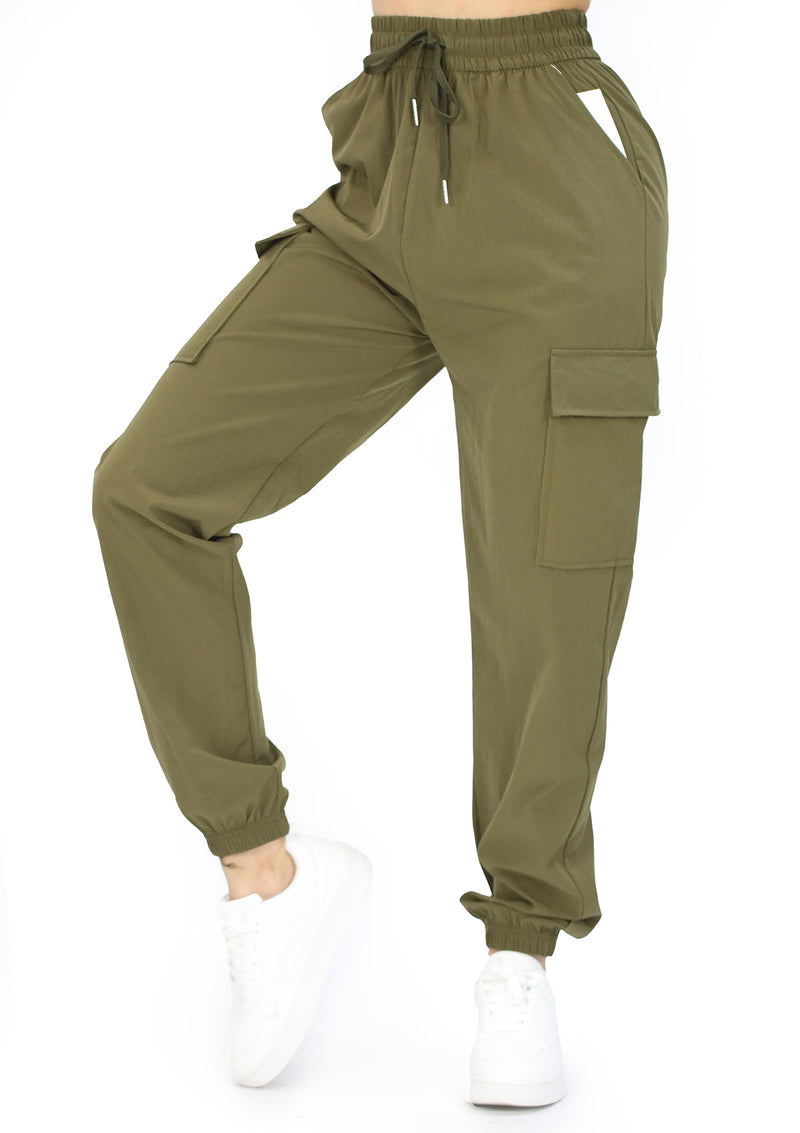 SUCJK305 Olive Pantalón Cargo Jogger de Mujer