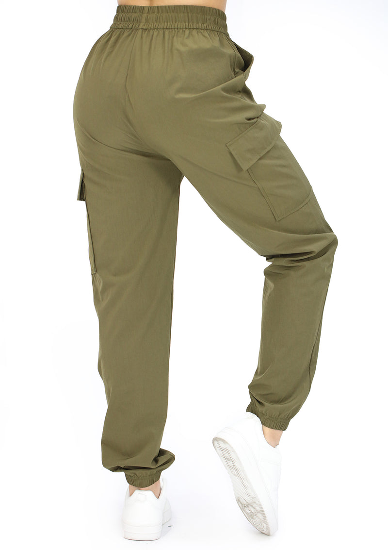 SUCJK305 Olive Pantalón Cargo Jogger de Mujer